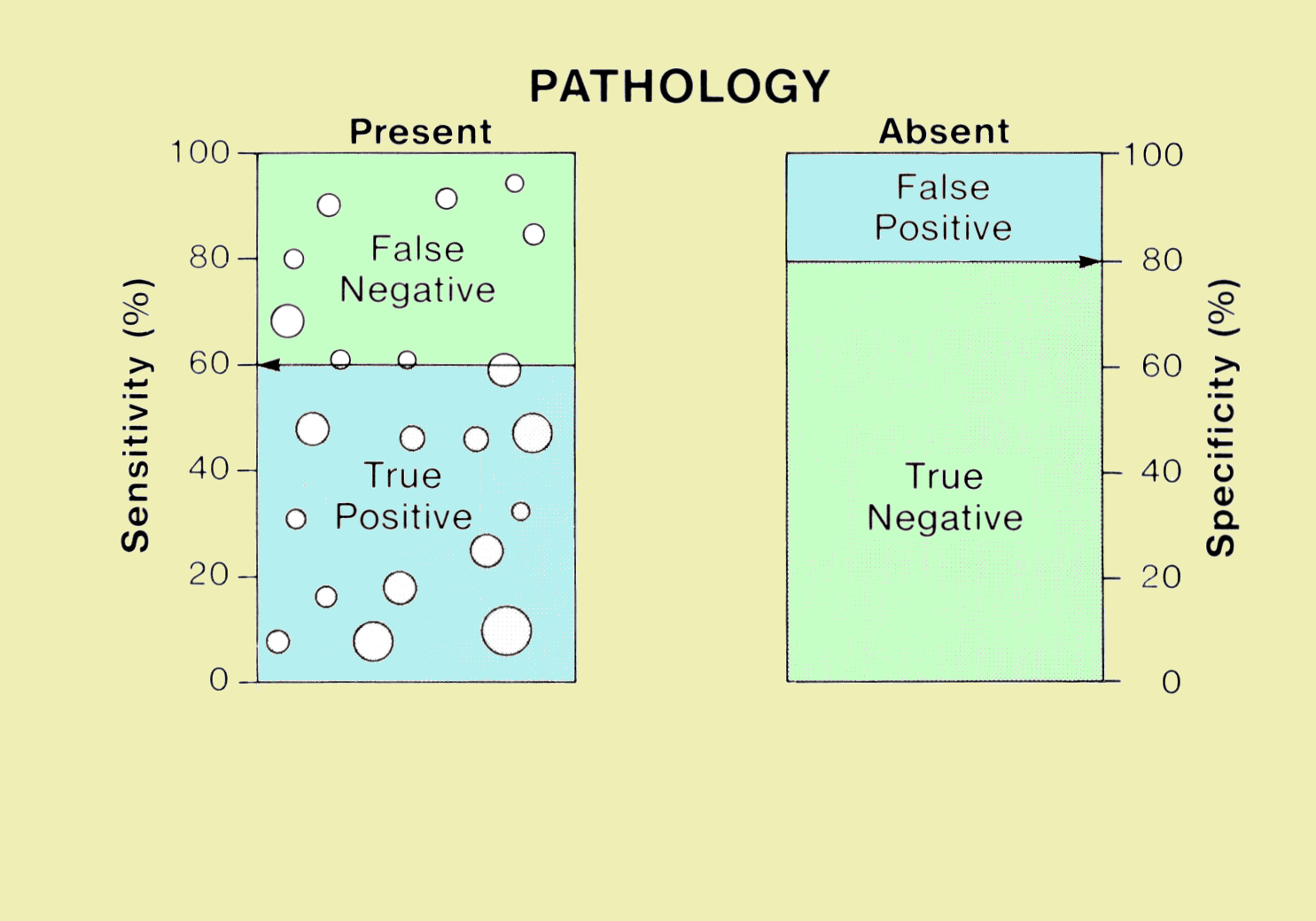 Relationship of True and False Diagnostic Decisions to Sensitivity and Specificity