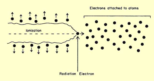 Ionization Produced by a Radiation Electron